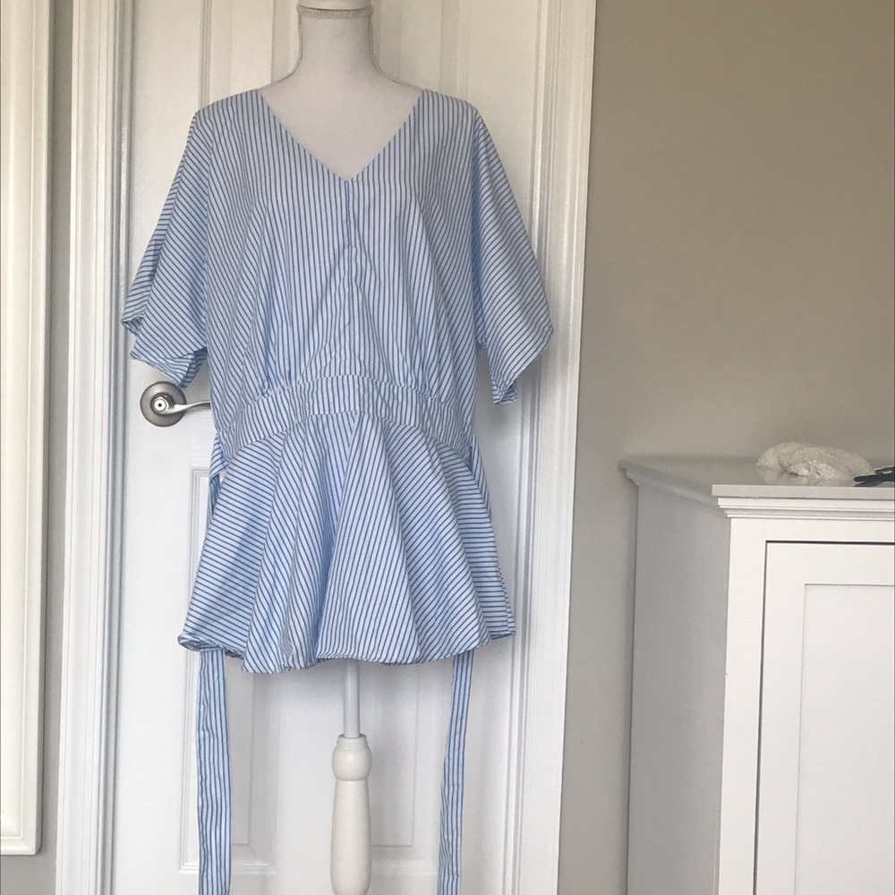 ASHLEY STEWART DROP WAIST DRESS